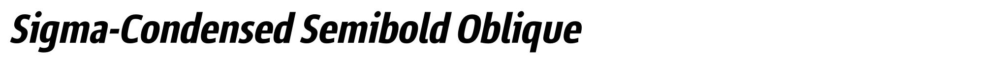 Sigma-Condensed Semibold Oblique image